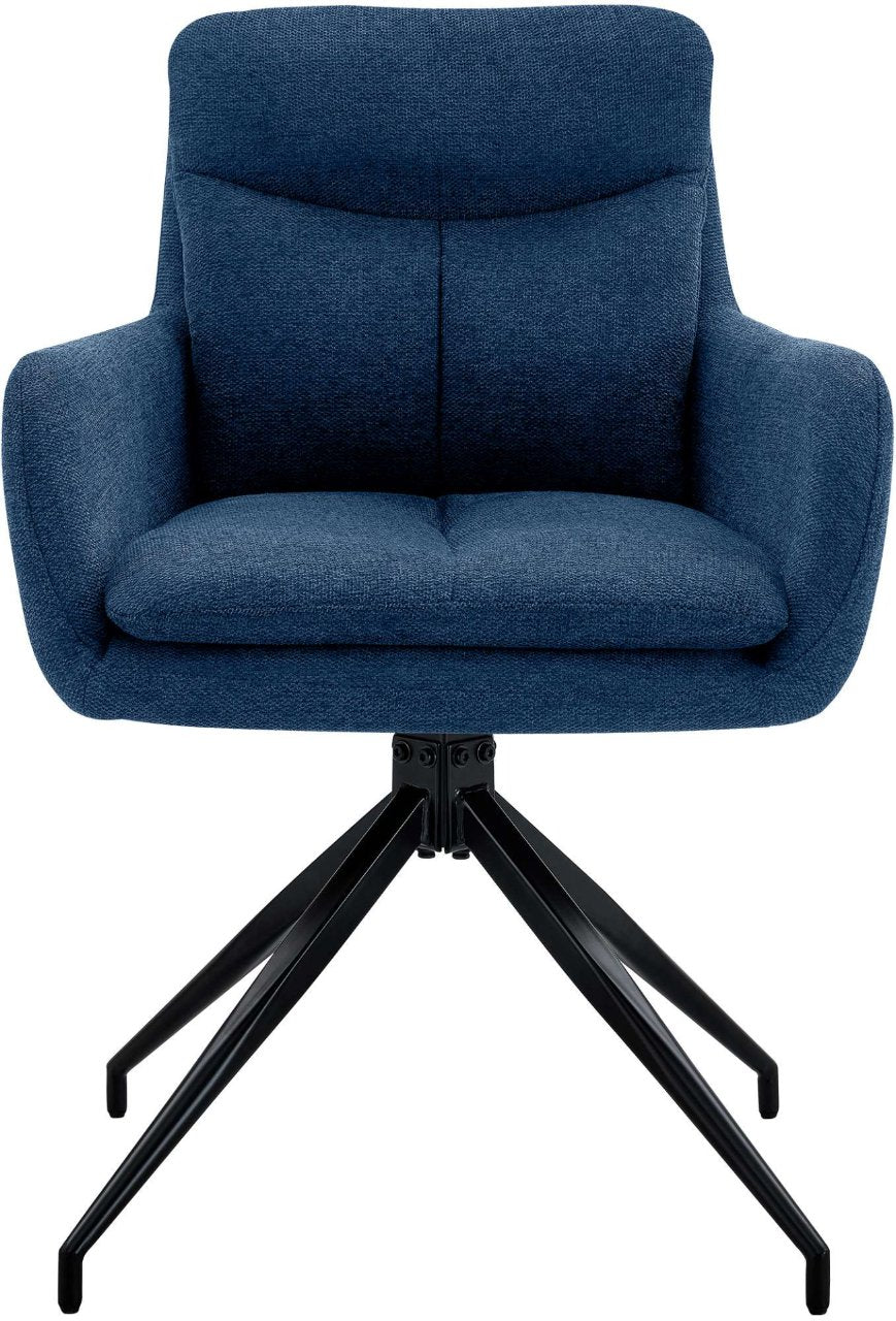 Eetkamerstoel Somers stof blauw blau