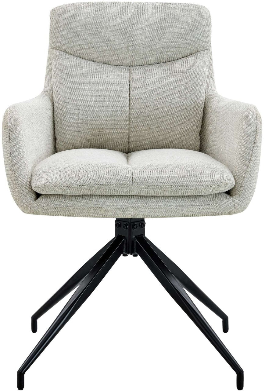 Set van 2 eetkamerstoelen Somers stof creme creme