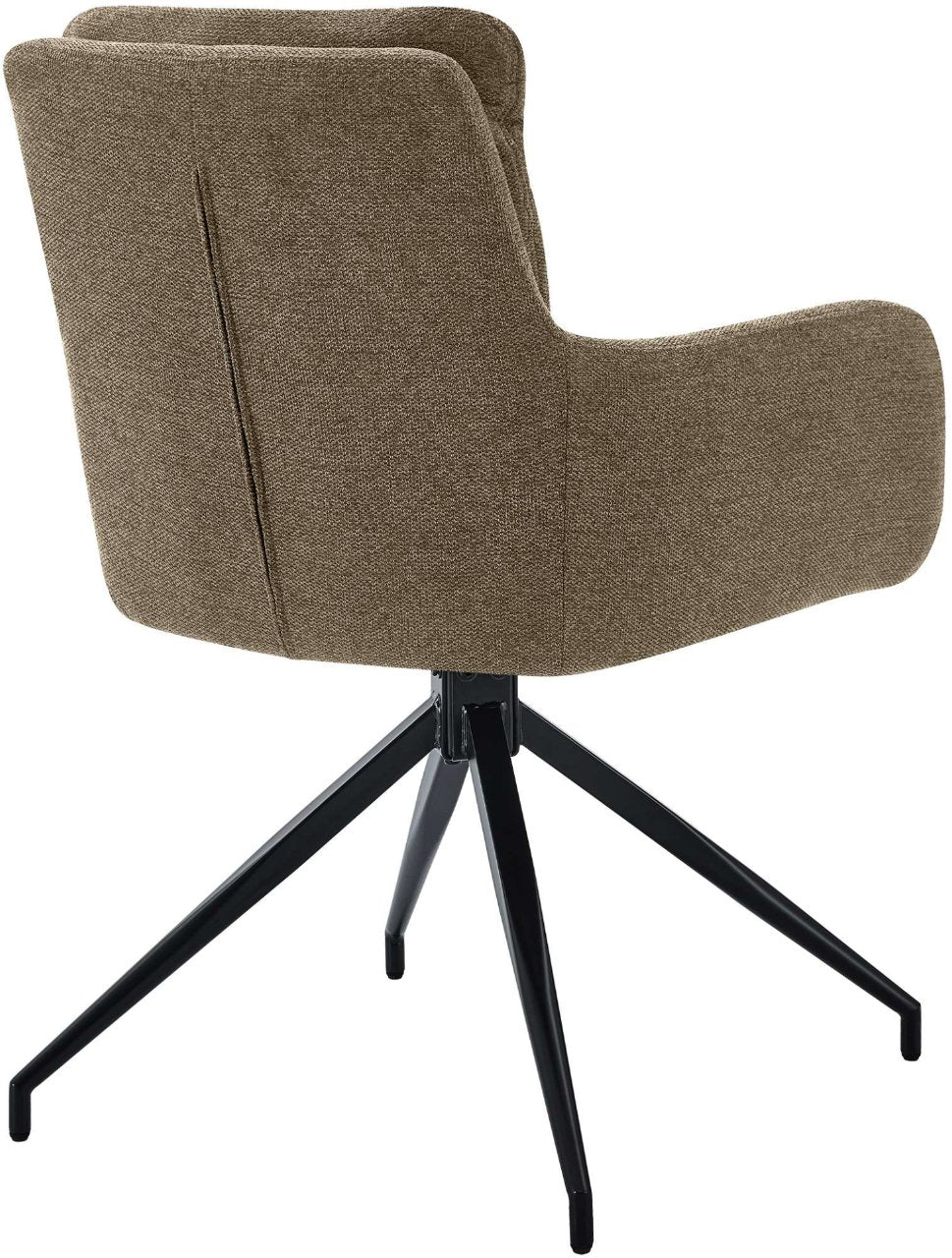 Set van 2 eetkamerstoelen Somers stof bruin braun