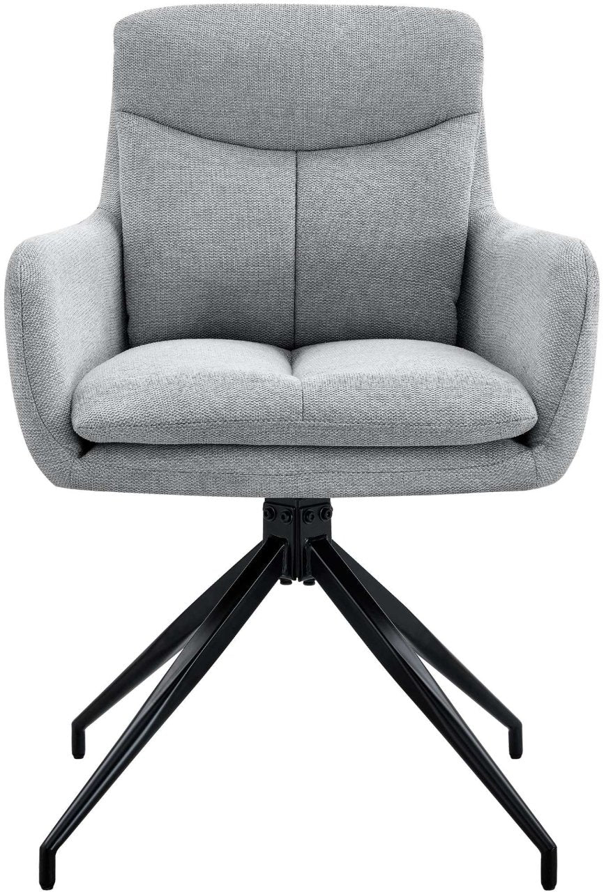 Set van 2 eetkamerstoelen Somers stof licht grijs hellgrau