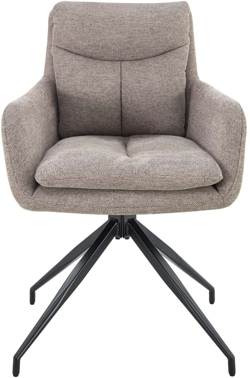 Set van 2 eetkamerstoelen Somers stof taupe taupe