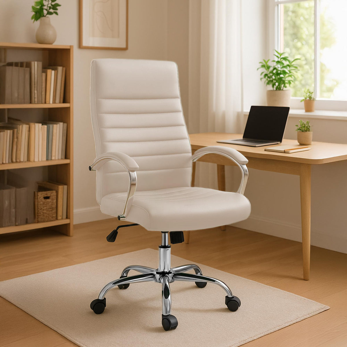 Bureaustoel Valais Kunstleer creme creme