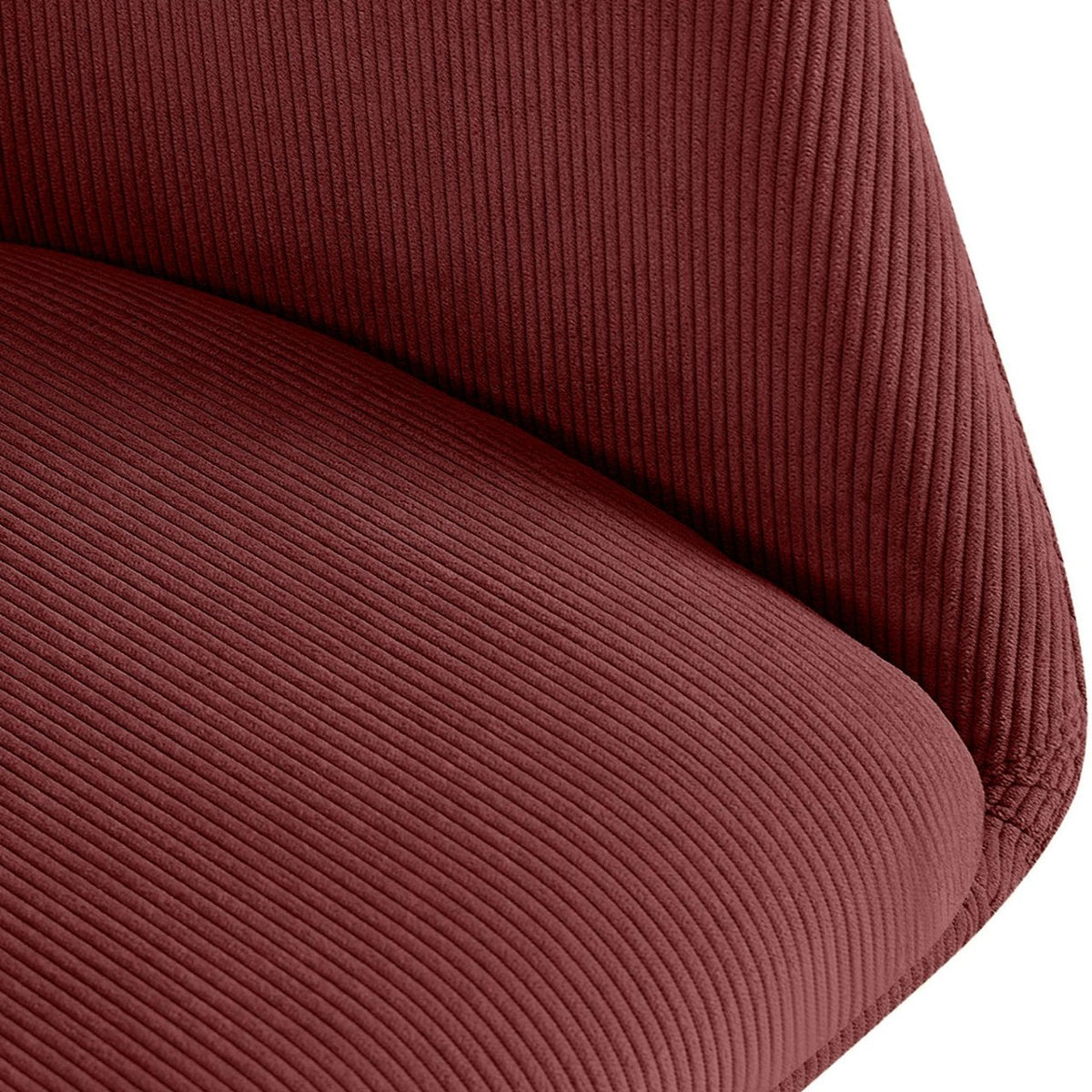 Eetkamerstoel Olema Ribstof bordeauxrood bordeauxrot