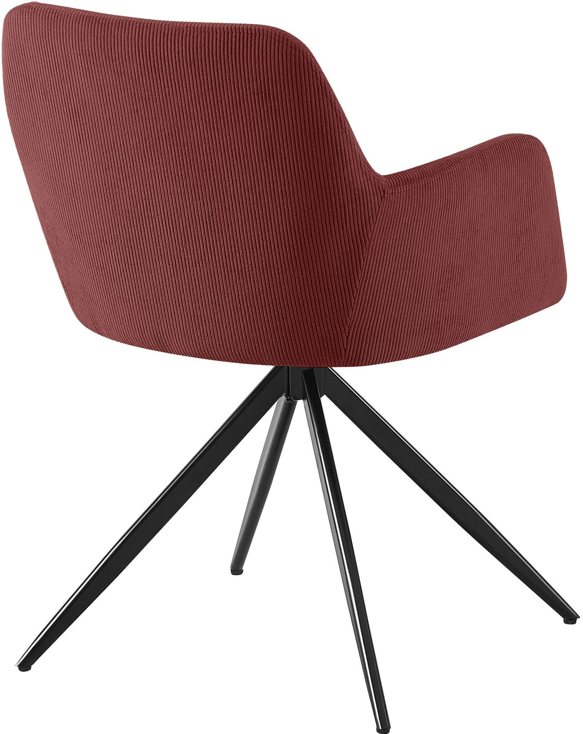 Eetkamerstoel Olema Ribstof bordeauxrood bordeauxrot