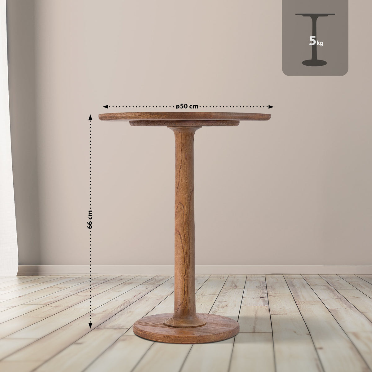 Bijzettafel Farragut bruin braun