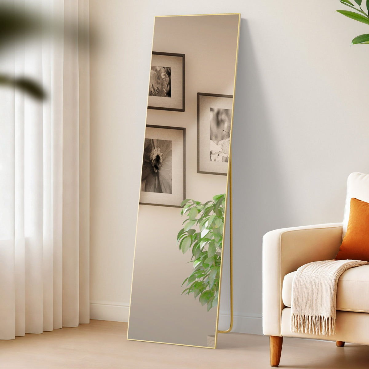 Spiegel Benicia 140x40 cm gold glanz
