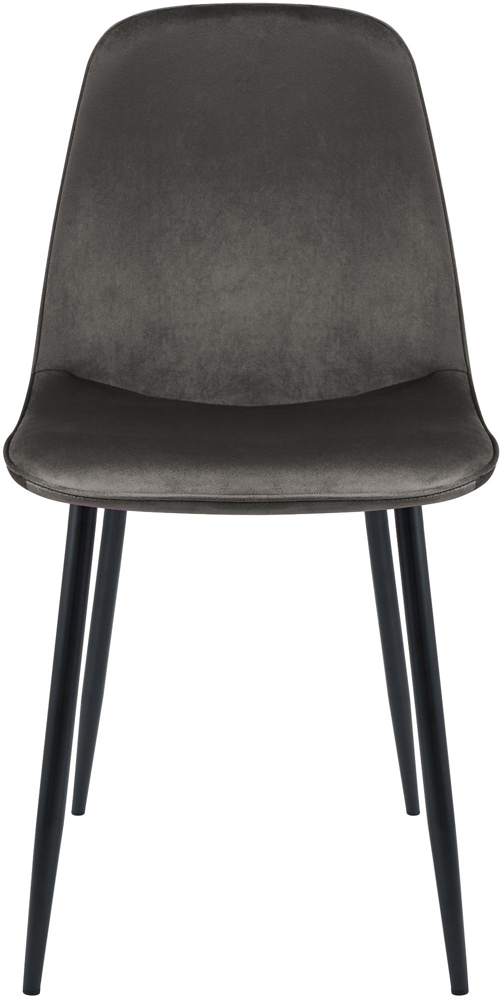 Set van 4 eetkamerstoelen Maryam antraciet,Fluweel anthrazit