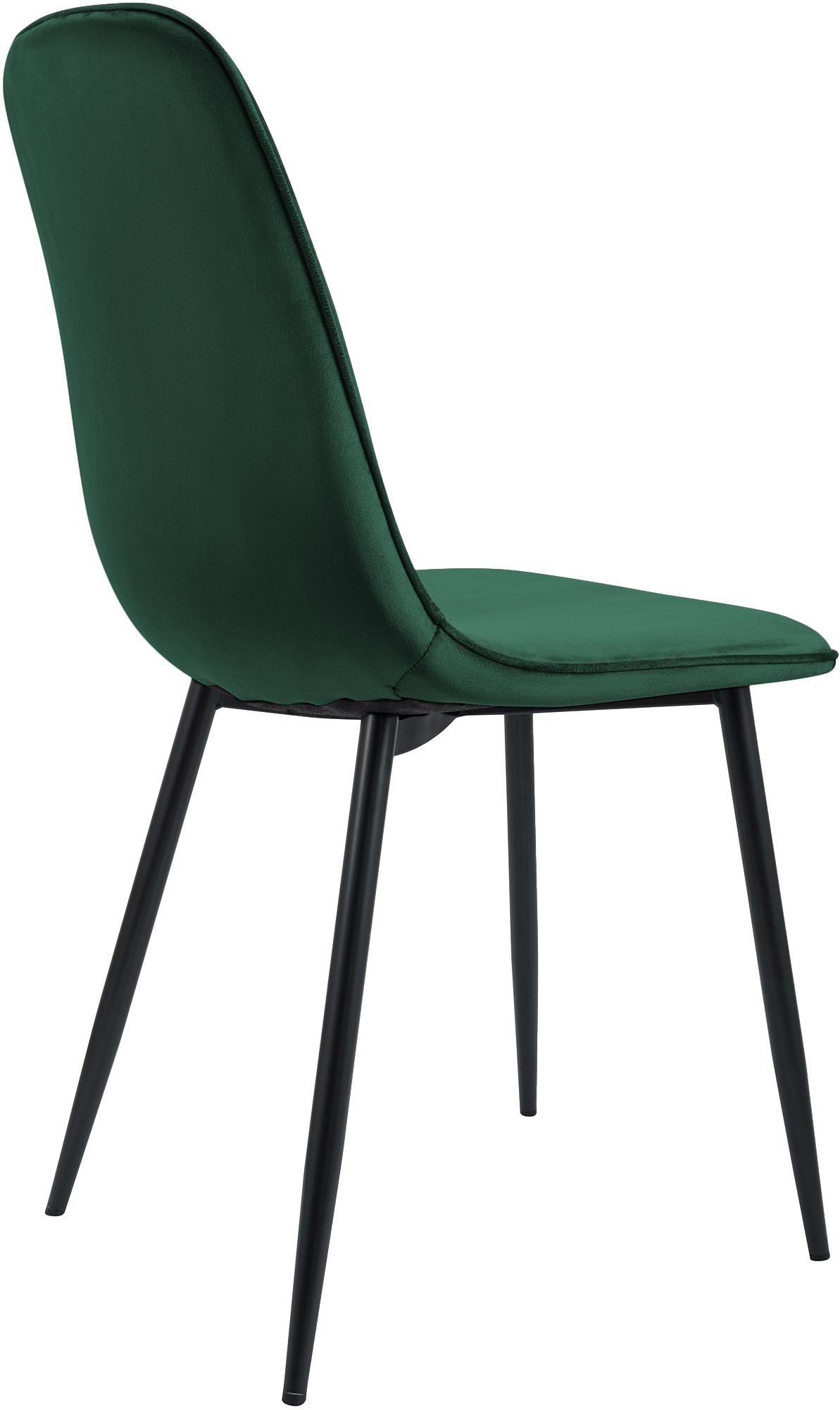 Set van 4 eetkamerstoelen Maryam groen,Fluweel grün