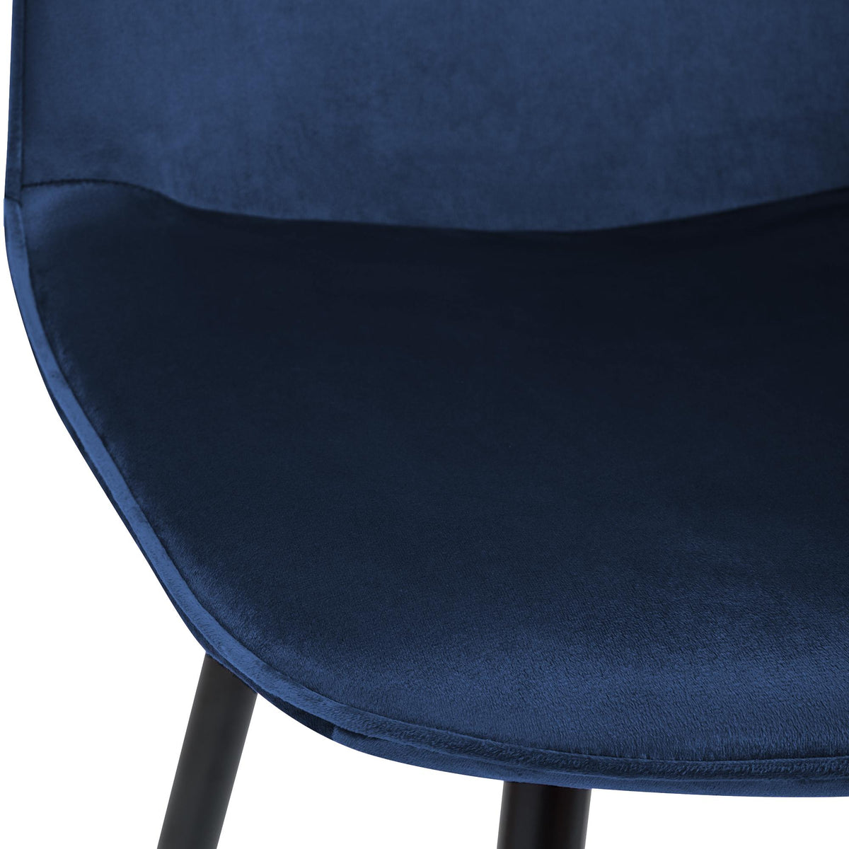 Set van 4 eetkamerstoelen Maryam donkerblauw,Fluweel dunkelblau