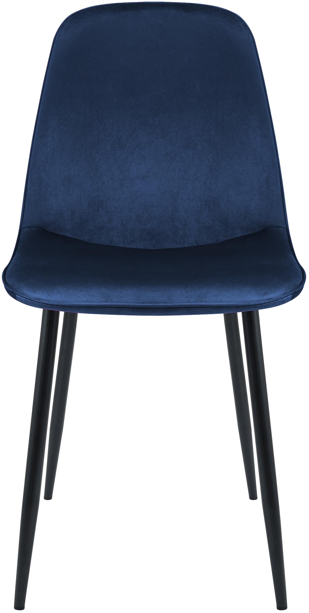 Set van 4 eetkamerstoelen Maryam donkerblauw,Fluweel dunkelblau