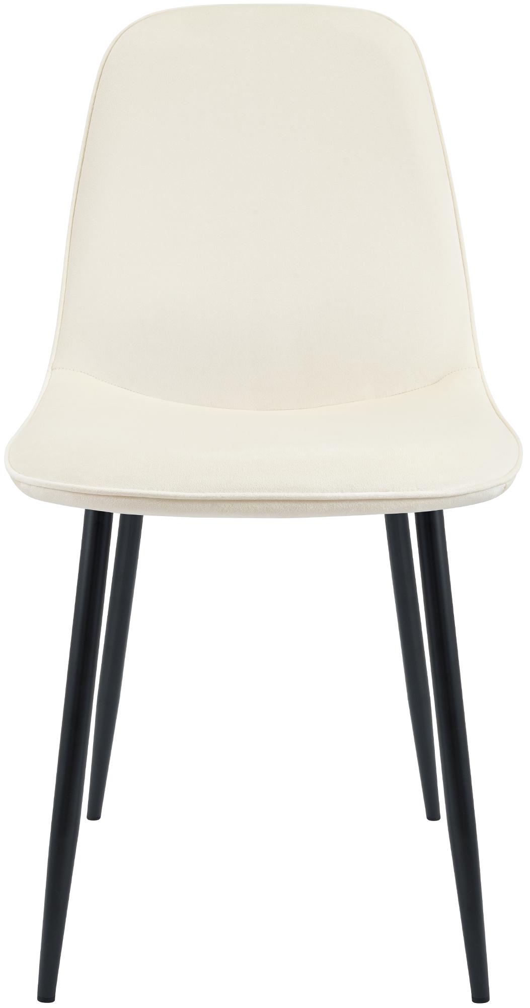 Set van 4 eetkamerstoelen Maryam creme,Fluweel creme