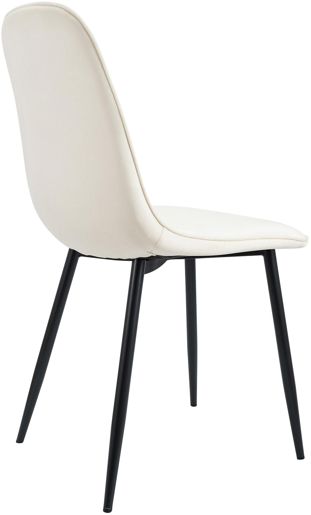Set van 4 eetkamerstoelen Maryam creme,Fluweel creme