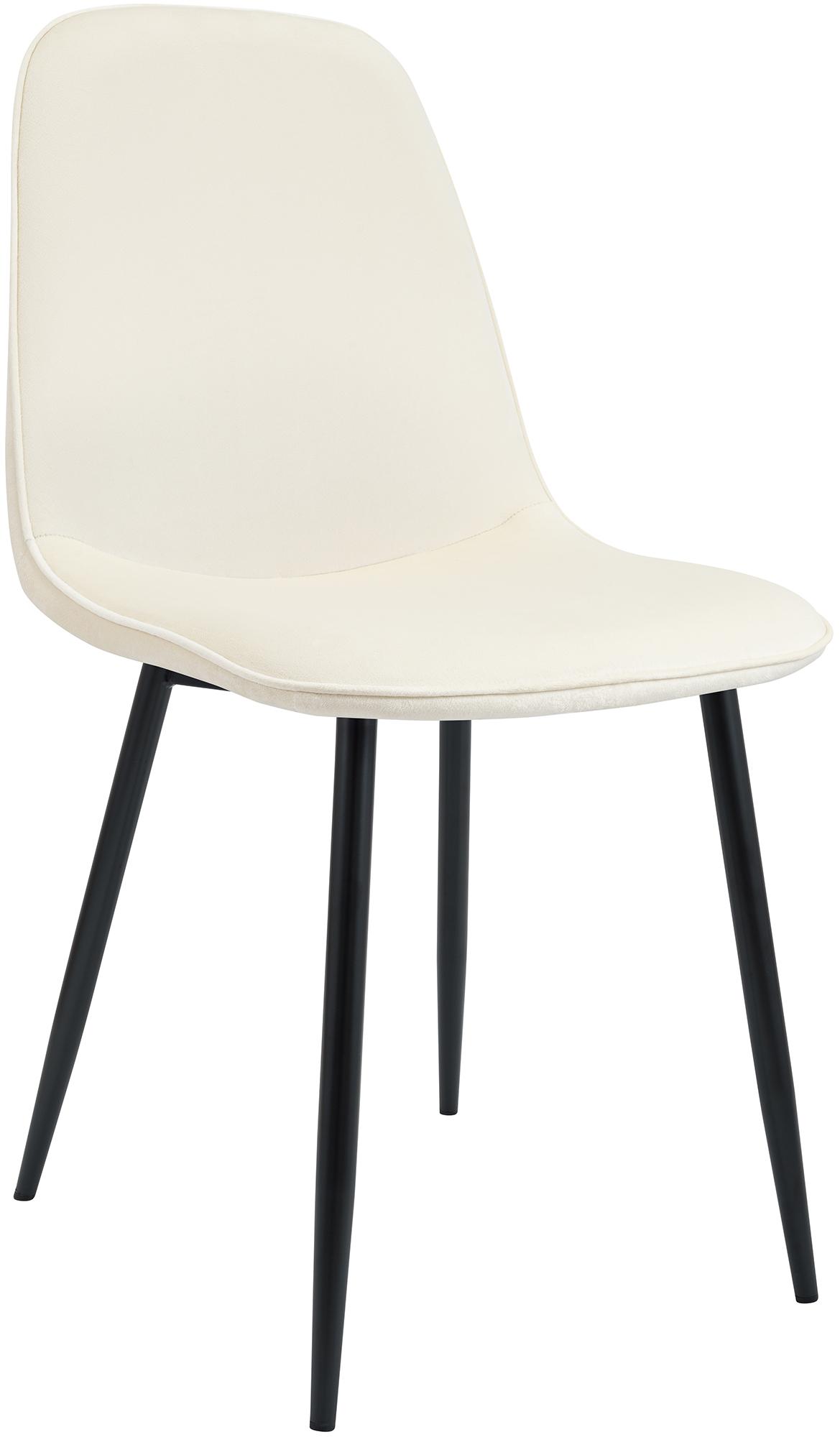 Eetkamerstoel Maryam creme,Fluweel creme