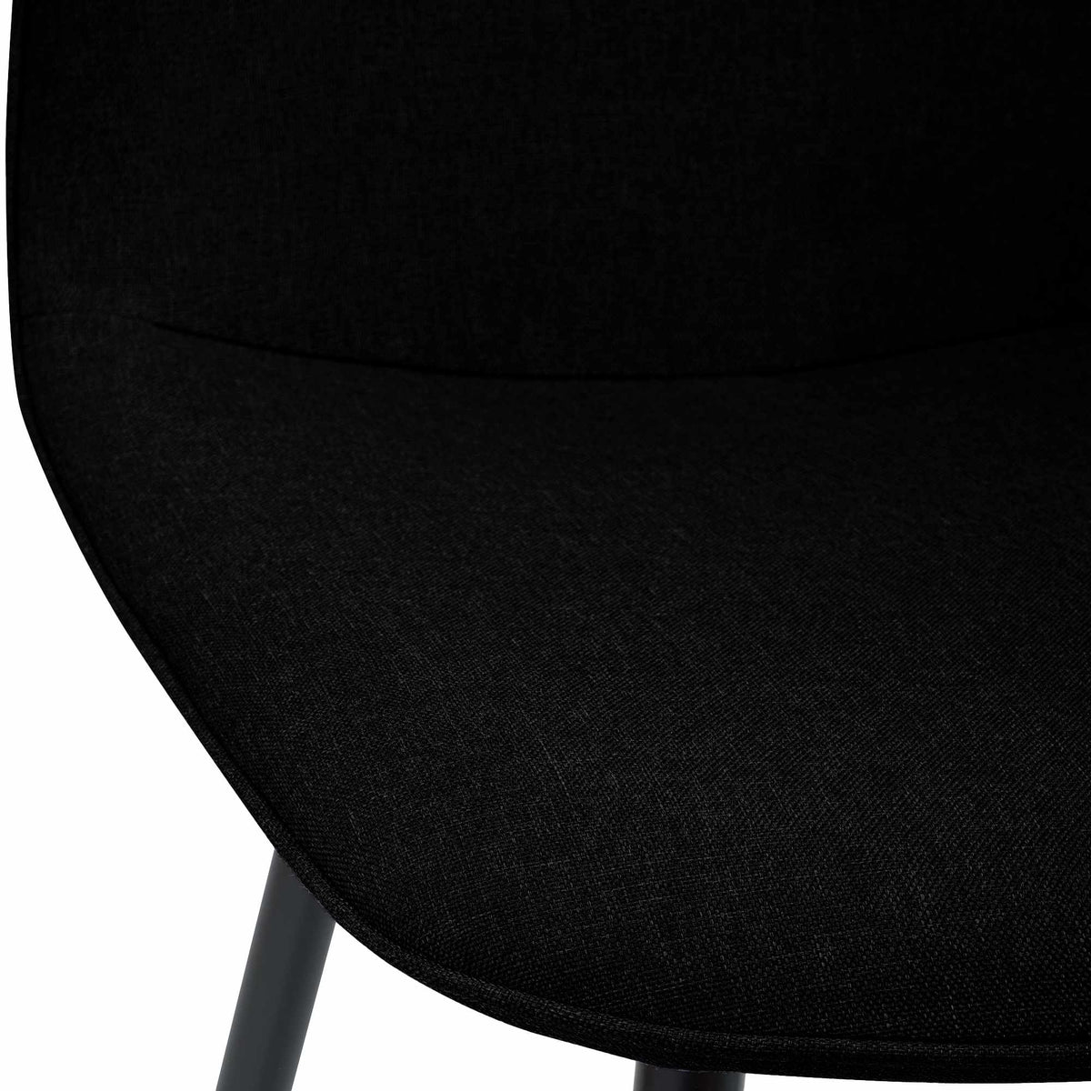 Set van 4 eetkamerstoelen Maryam zwart,Stof schwarz