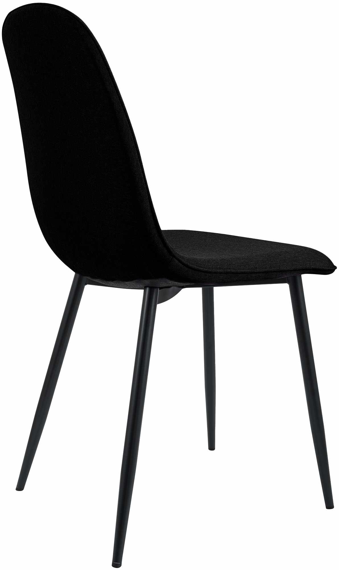 Set van 4 eetkamerstoelen Maryam zwart,Stof schwarz