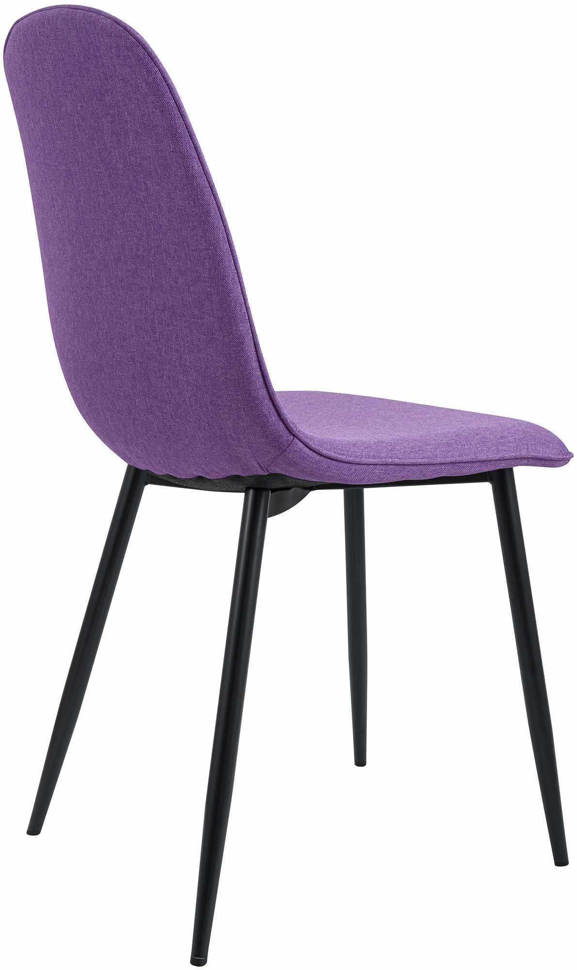 Set van 4 eetkamerstoelen Maryam purper,Stof lila