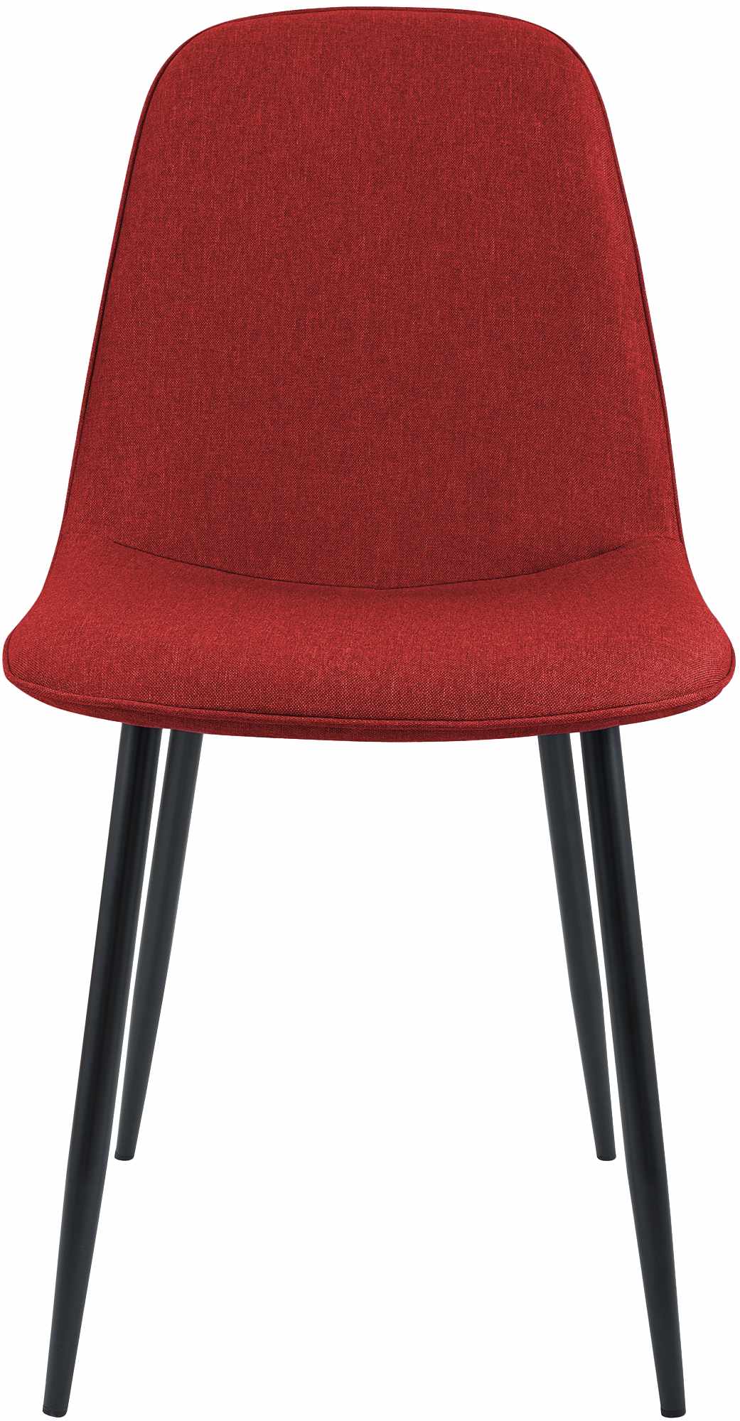 Set van 4 eetkamerstoelen Maryam rood,Stof rot