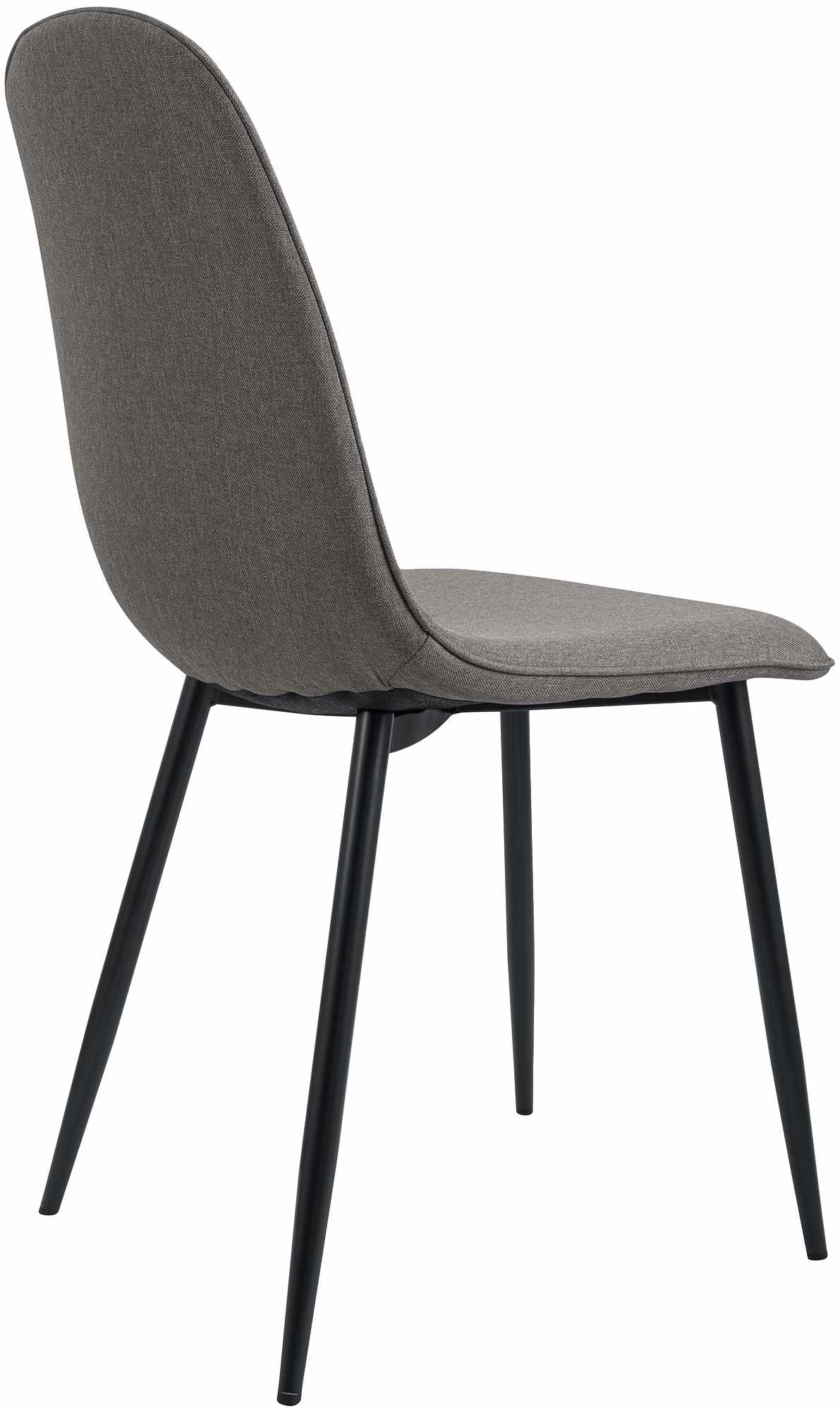 Set van 4 eetkamerstoelen Maryam licht grijs,Stof hellgrau