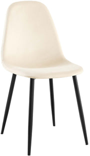 Eetkamerstoel Napier creme,Fluweel creme