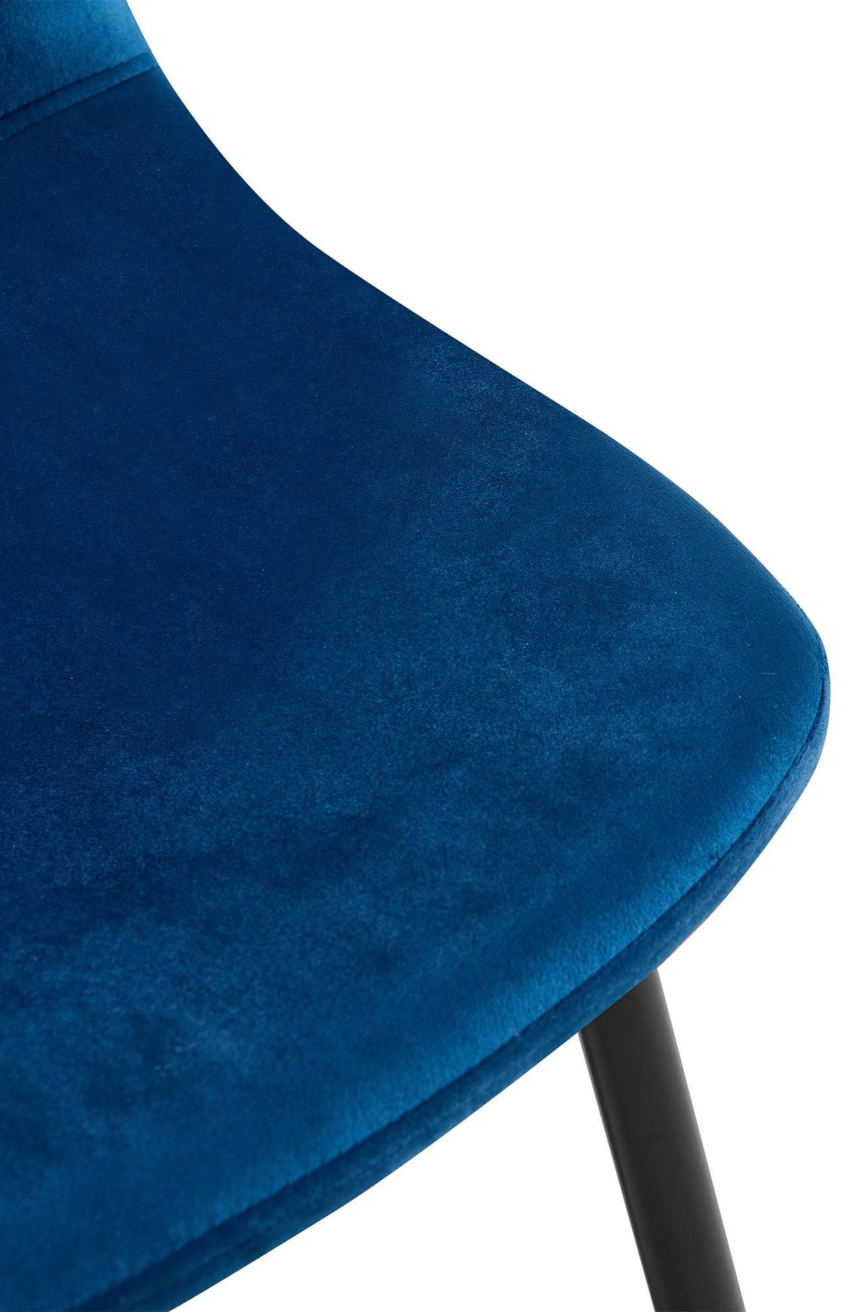Set van 4 Napier eetkamerstoelen blauw,Fluweel blau