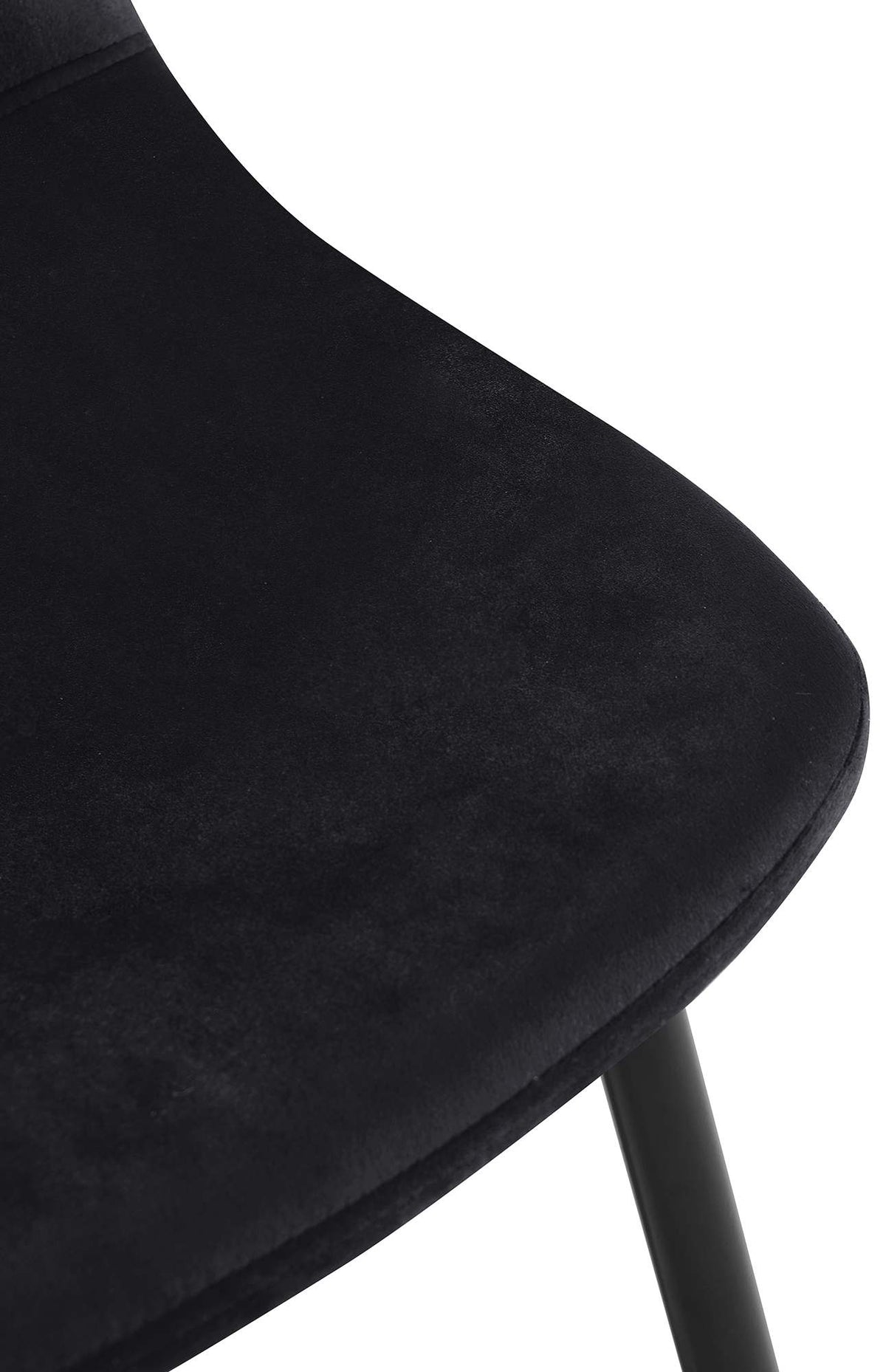 Set van 4 Napier eetkamerstoelen zwart,Fluweel schwarz