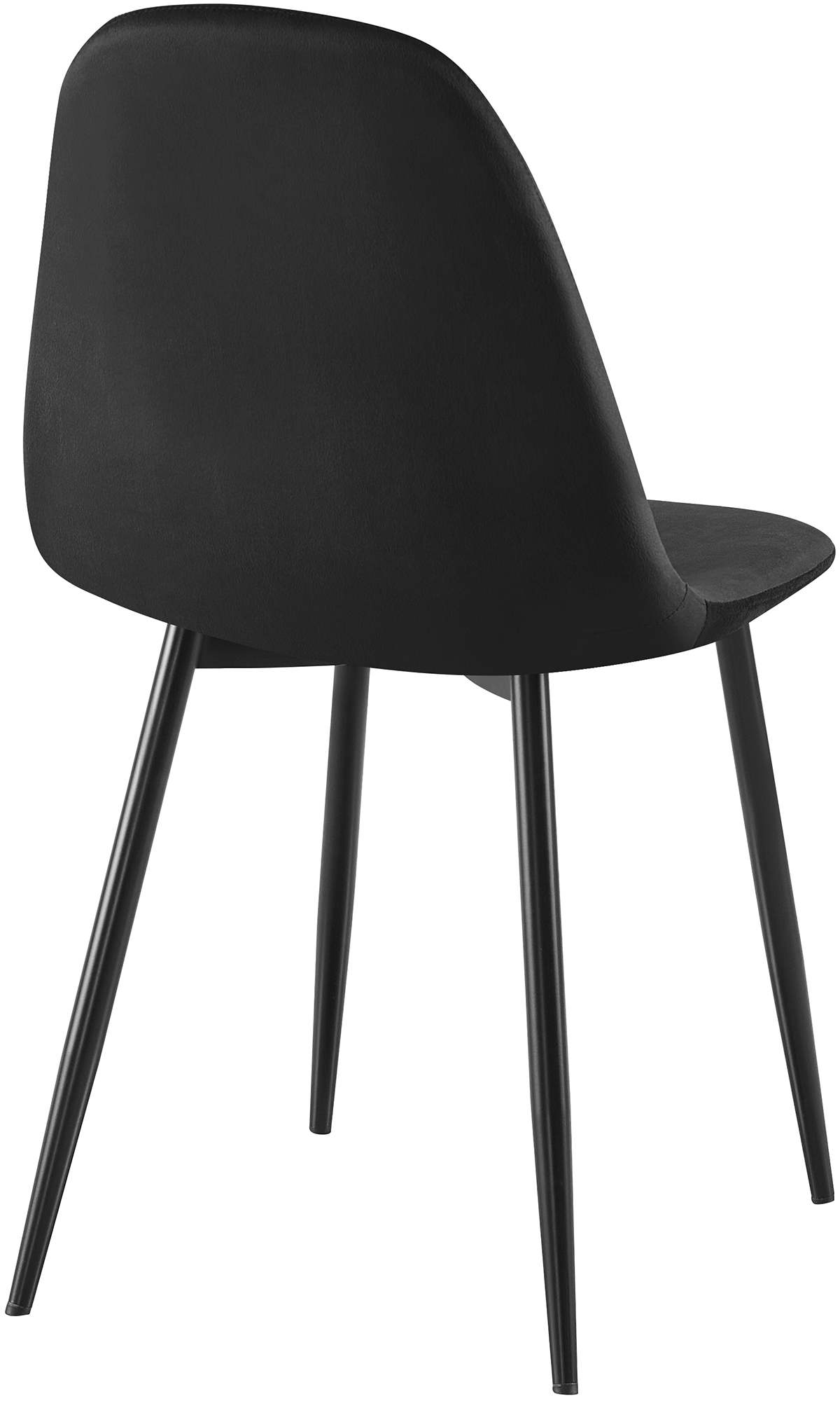 Set van 4 Napier eetkamerstoelen zwart,Fluweel schwarz