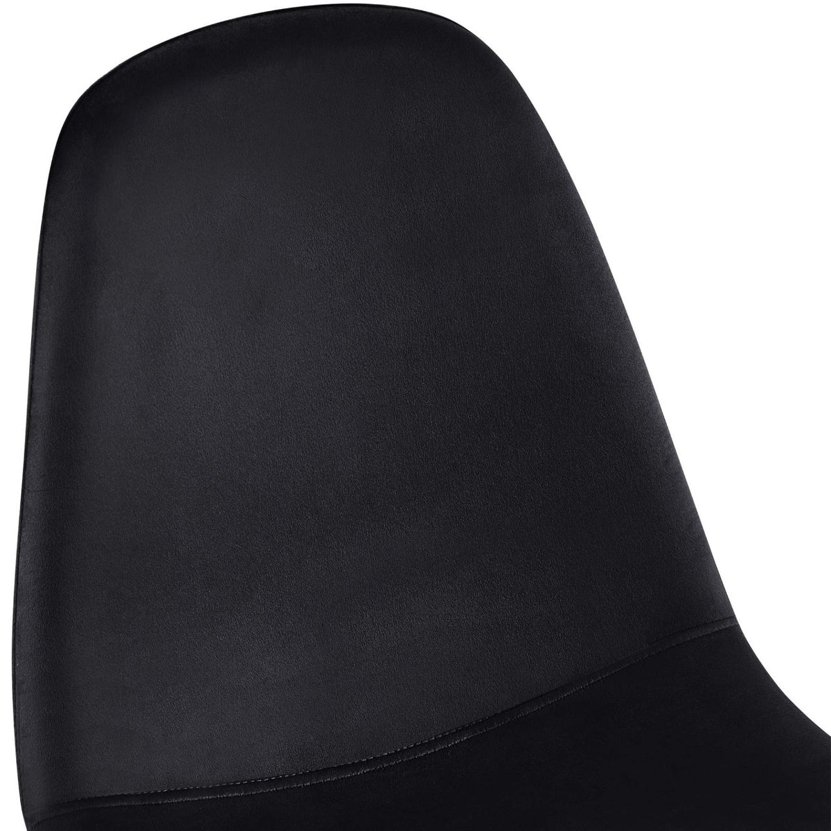 Set van 4 Napier eetkamerstoelen zwart,Fluweel schwarz