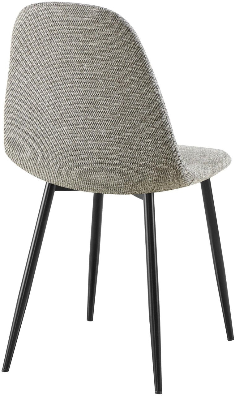 Set van 4 Napier eetkamerstoelen licht grijs,Stof hellgrau