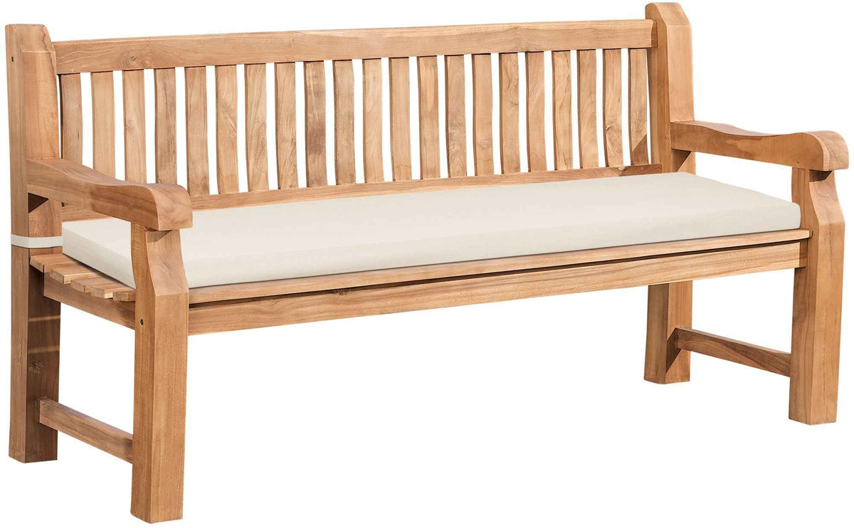 Tuinbank Teakhout Jackson met Zitkussen creme,166x48x8 cm creme