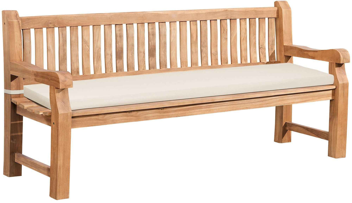 Tuinbank Teakhout Jackson met Zitkussen creme,186x48x8 cm creme