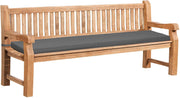 Tuinbank Teakhout Jackson met Zitkussen donkergrijs,206x48x8 cm dunkelgrau