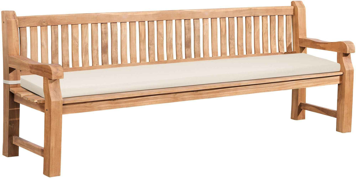 Tuinbank Teakhout Jackson met Zitkussen creme,226x48x8 cm creme
