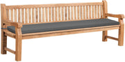 Teakbank Daxon mit Sitzkissen 240 cm dunkelgrau