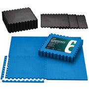 Fitness mat 60x60 cm 6 stuks blauw blau