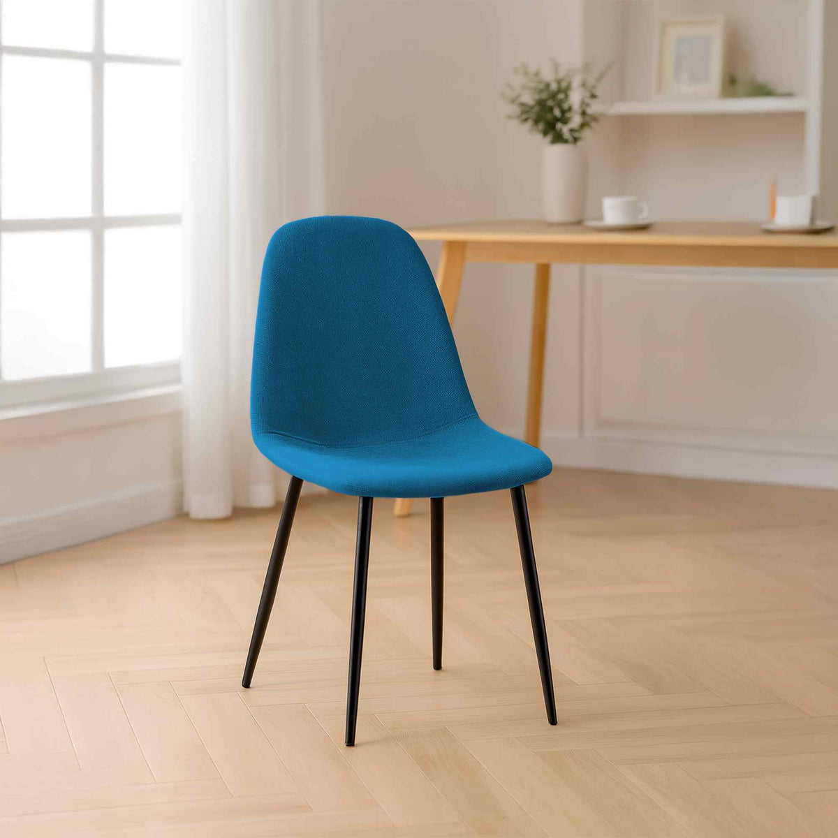 Eetkamerstoel Napier blauw,Stof blau
