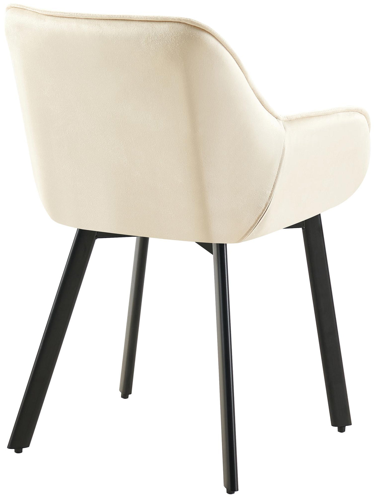 Set van 2 eetkamerstoelen Antigo Fluweel creme creme