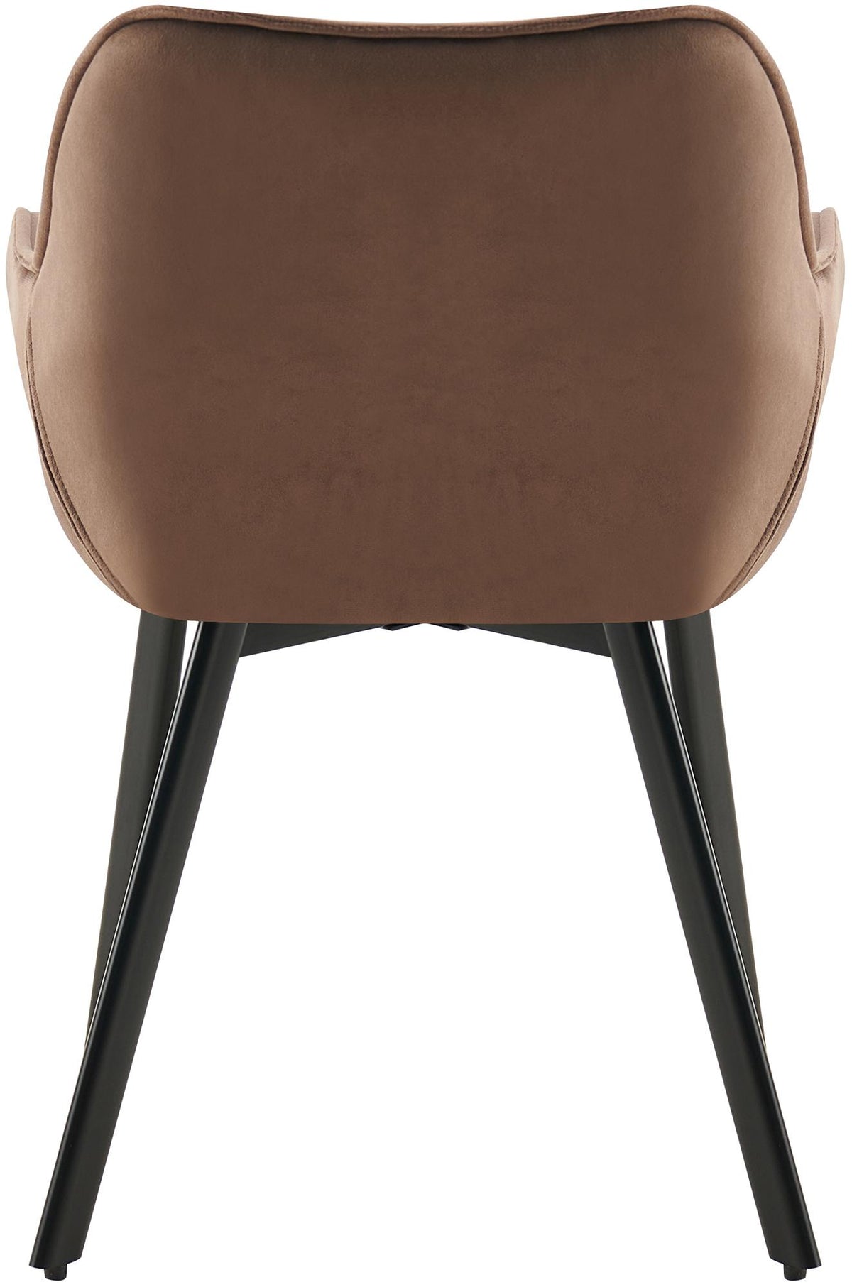 Set van 2 eetkamerstoelen Antigo Fluweel bruin braun