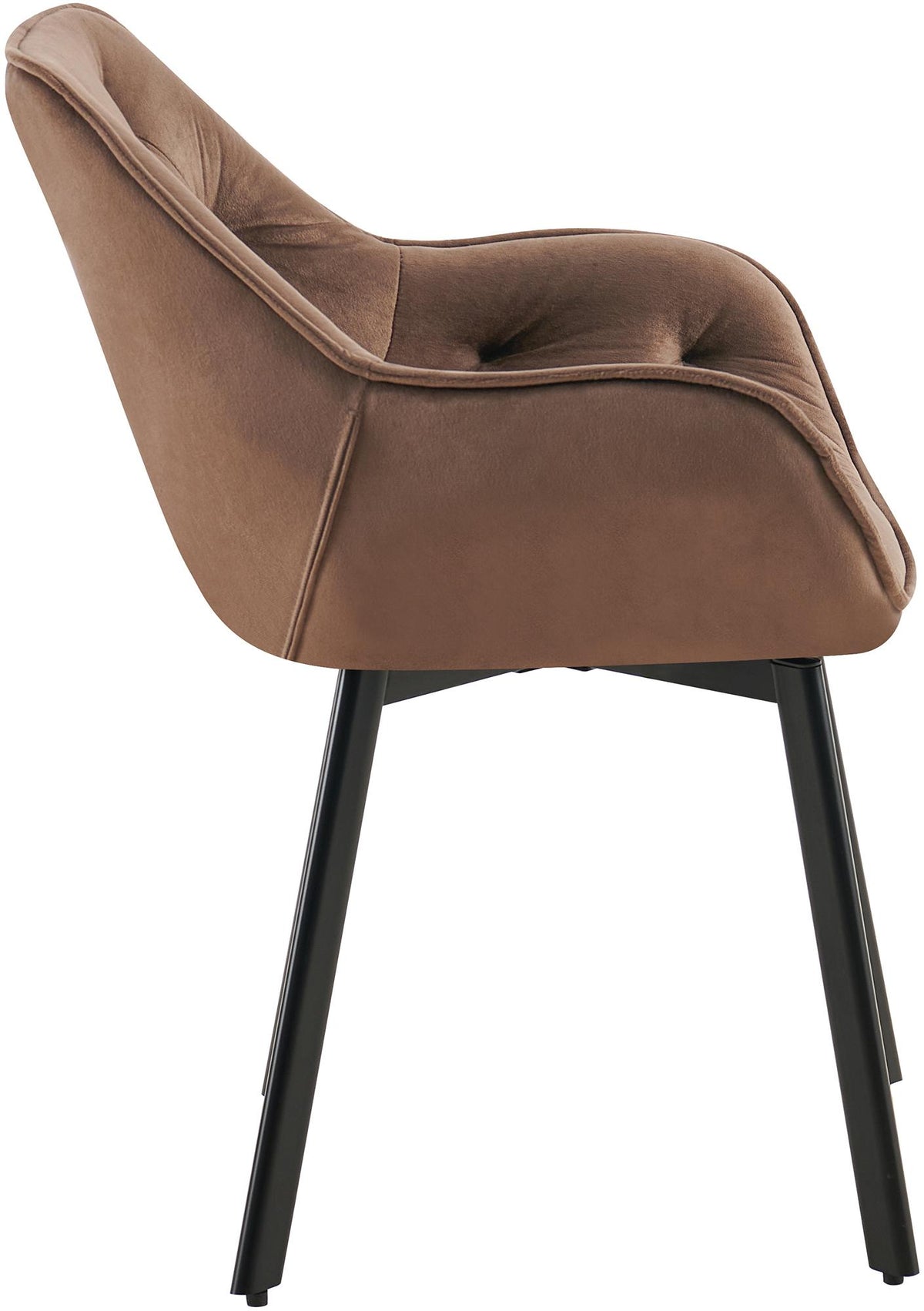 Set van 2 eetkamerstoelen Antigo Fluweel bruin braun