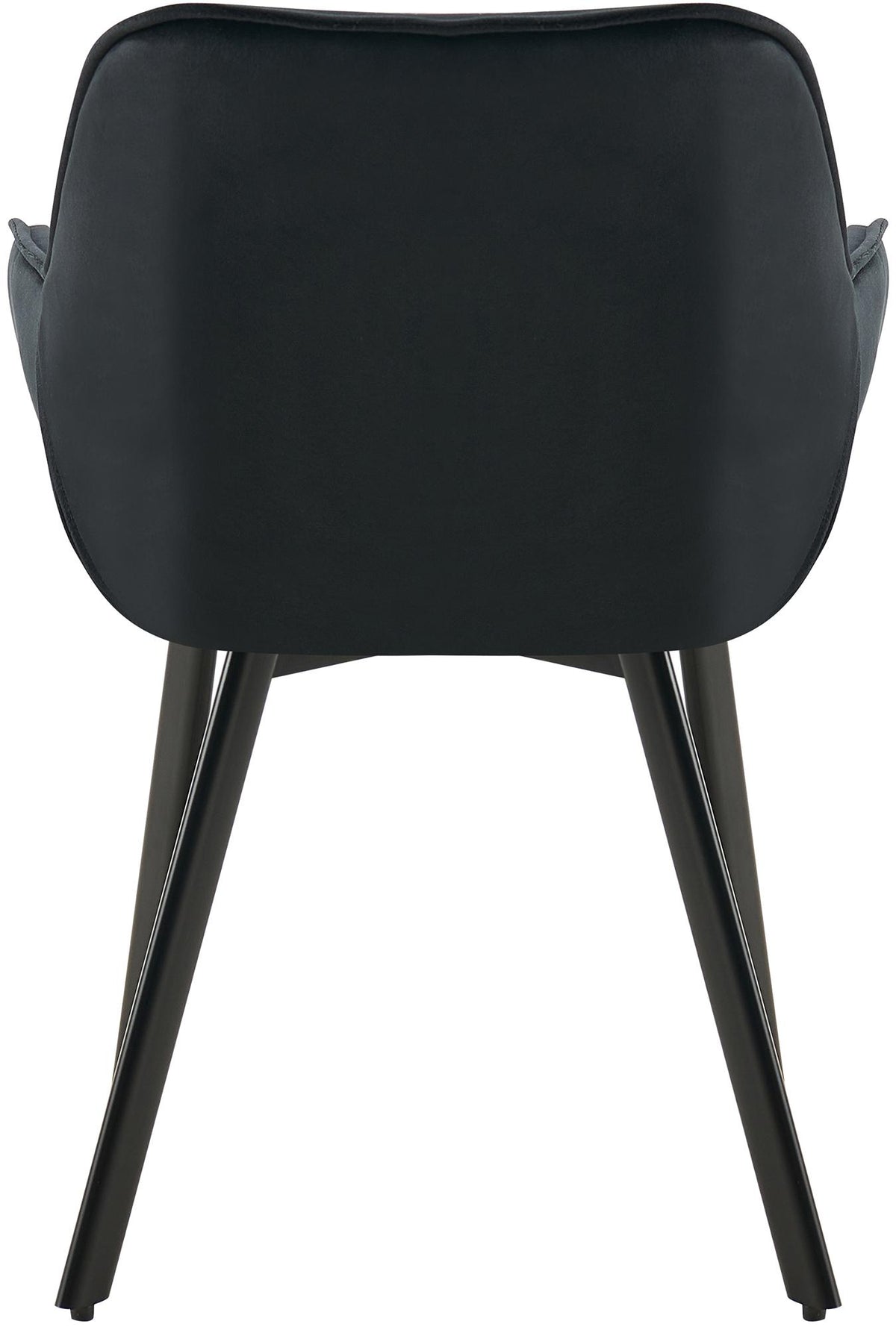 Set van 2 eetkamerstoelen Antigo Fluweel zwart schwarz