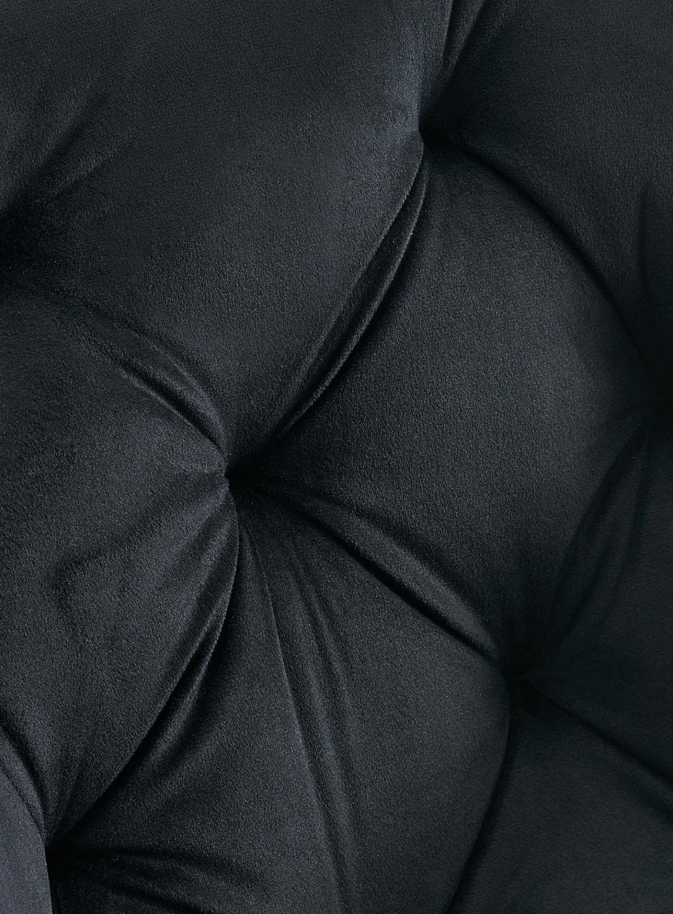 Set van 2 eetkamerstoelen Antigo Fluweel zwart schwarz
