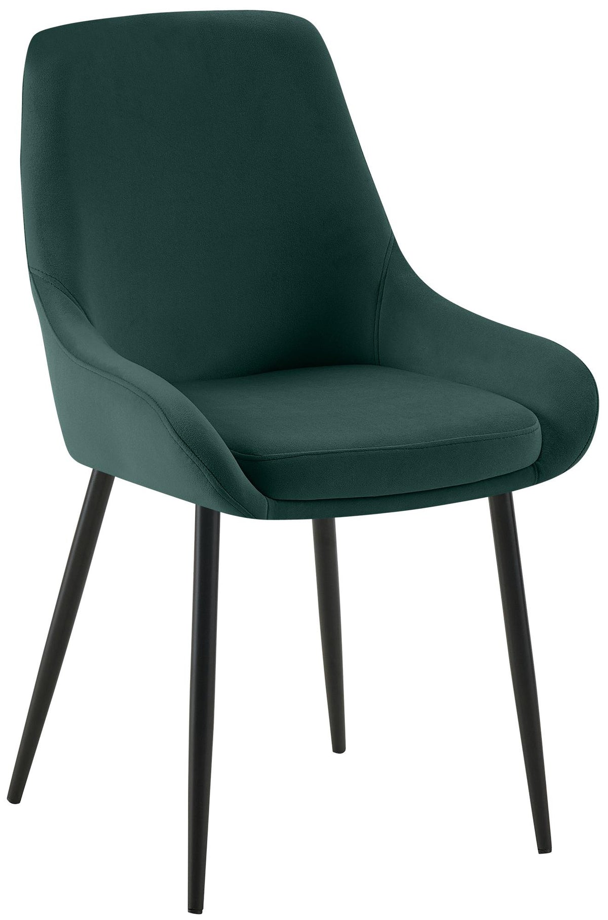 Set van 2 eetkamerstoelen Elmira groen,Metaal mat zwart grün