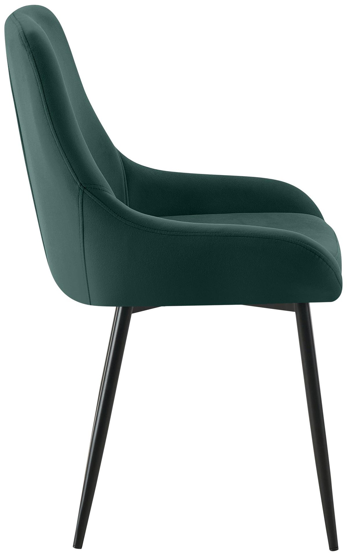 Set van 2 eetkamerstoelen Elmira groen,Metaal mat zwart grün