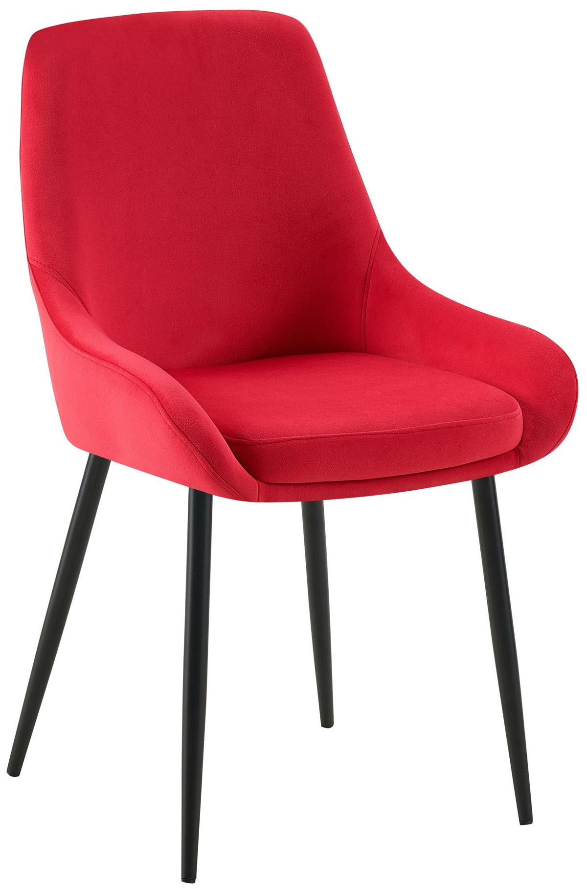 Set van 2 eetkamerstoelen Elmira rood,Metaal mat zwart rot