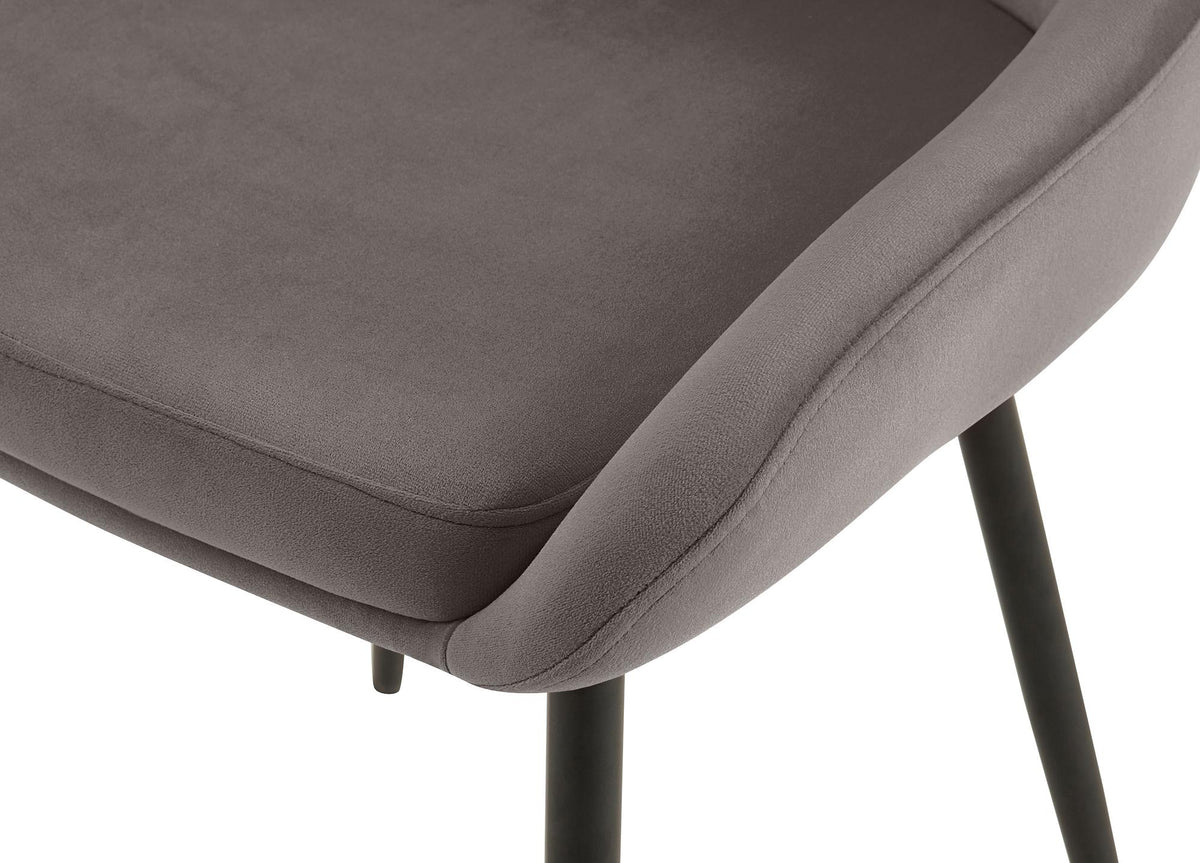 Set van 2 eetkamerstoelen Elmira antraciet,Metaal mat zwart anthrazit