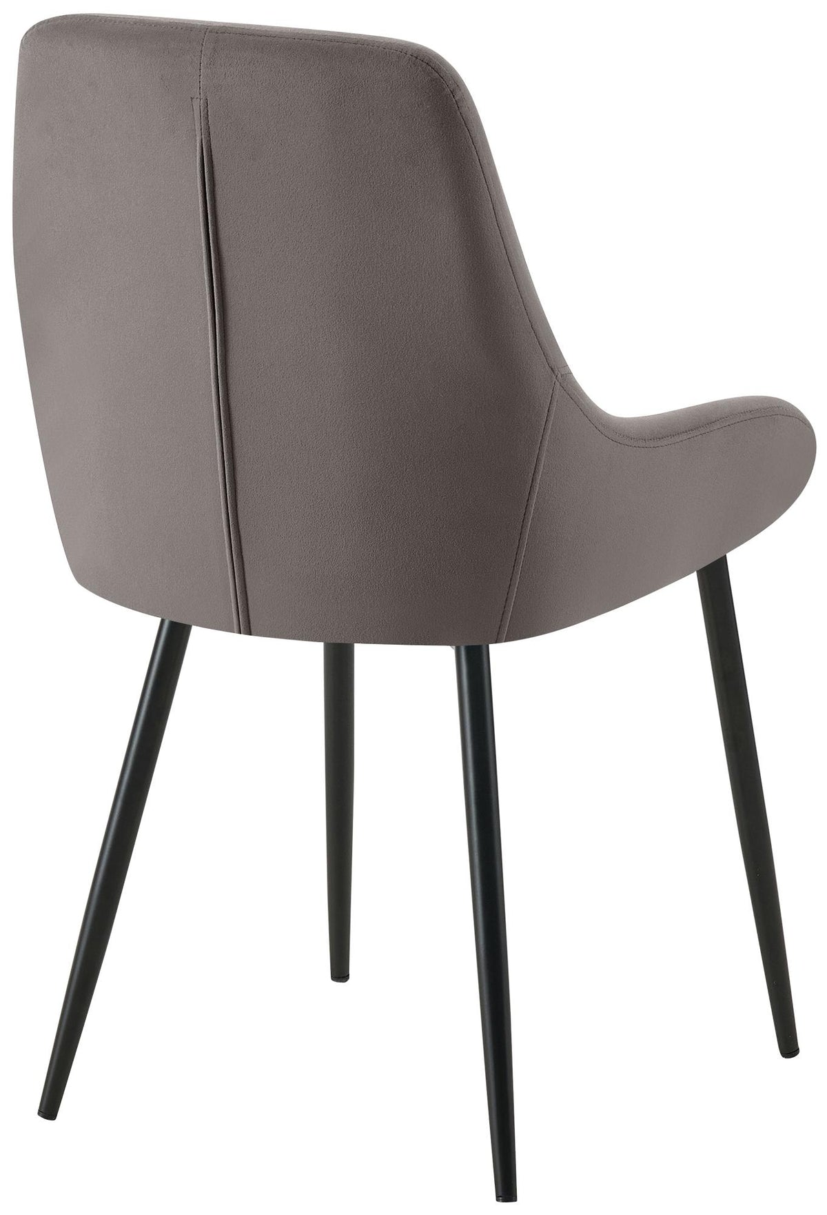 Set van 2 eetkamerstoelen Elmira antraciet,Metaal mat zwart anthrazit