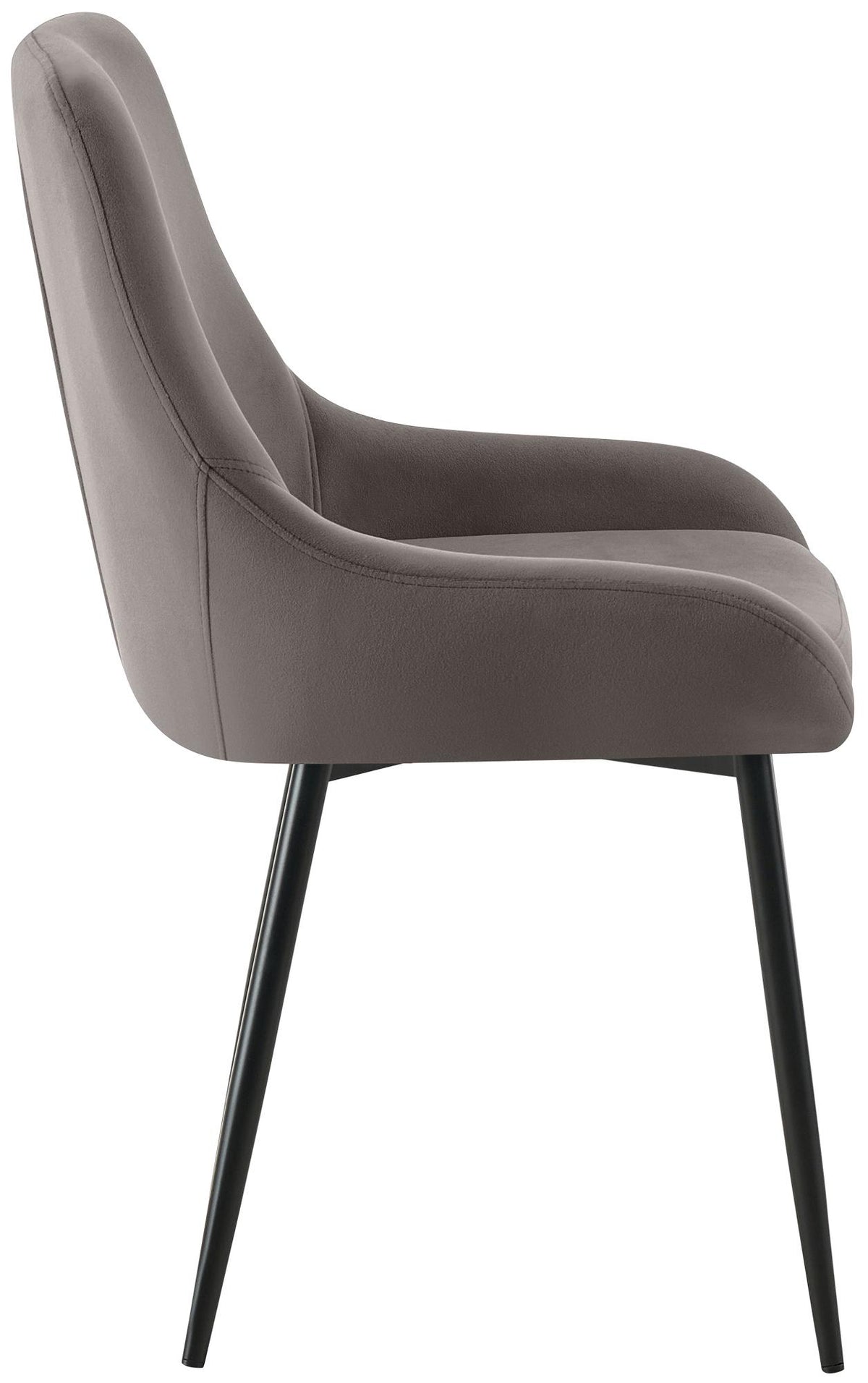 Set van 2 eetkamerstoelen Elmira antraciet,Metaal mat zwart anthrazit