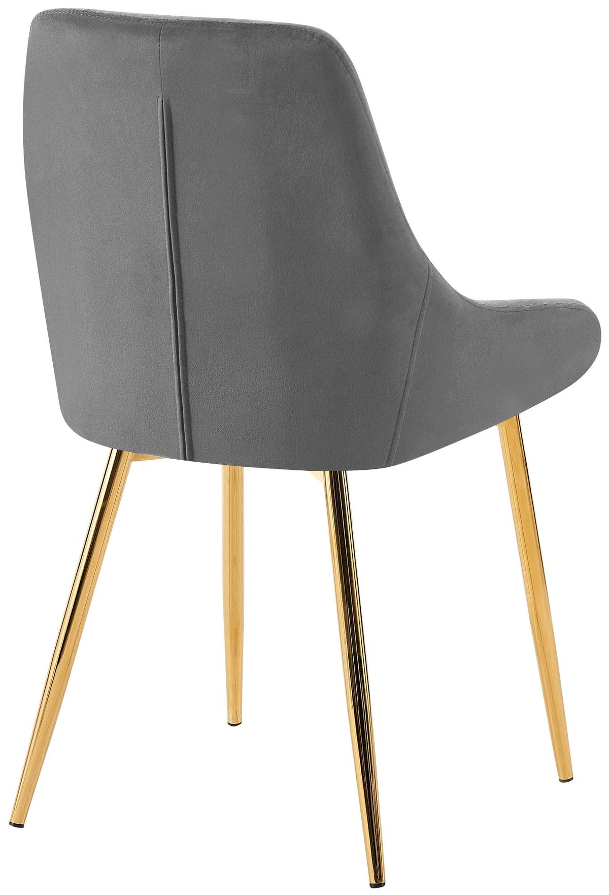 Set van 2 eetkamerstoelen Elmira donkergrijs,Metaal Goud dunkelgrau
