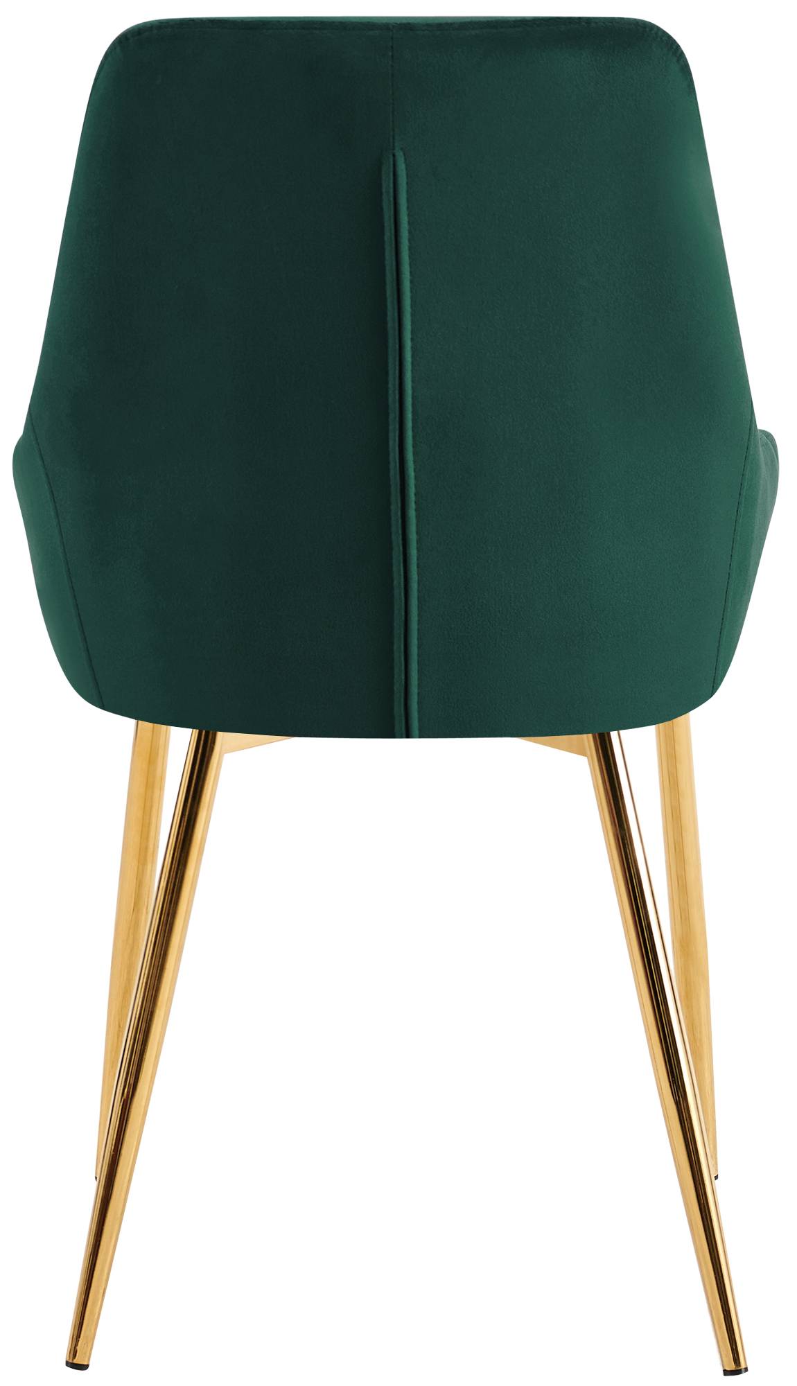 Set van 2 eetkamerstoelen Elmira groen,Metaal Goud grün