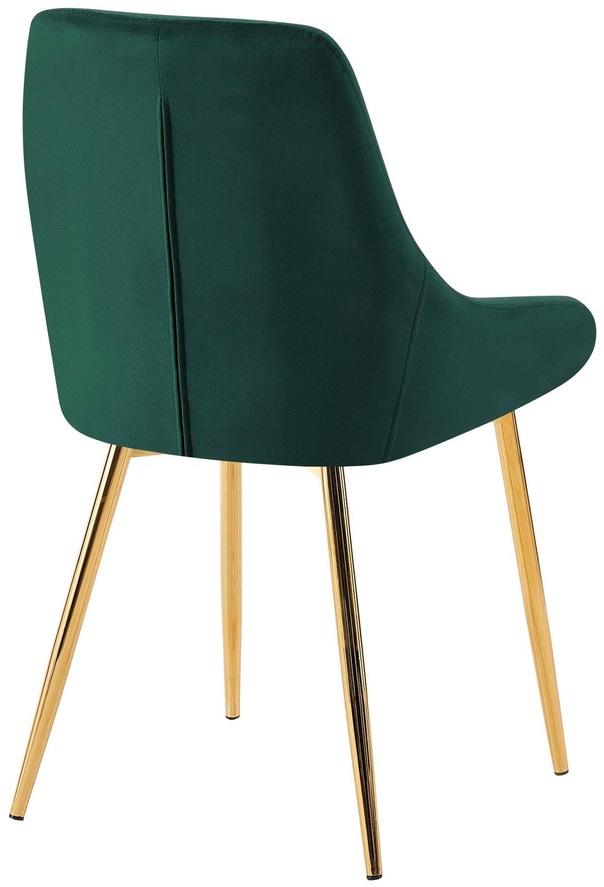 Set van 2 eetkamerstoelen Elmira groen,Metaal Goud grün