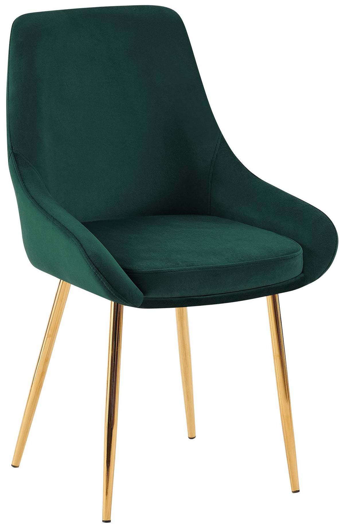 Set van 2 eetkamerstoelen Elmira groen,Metaal Goud grün